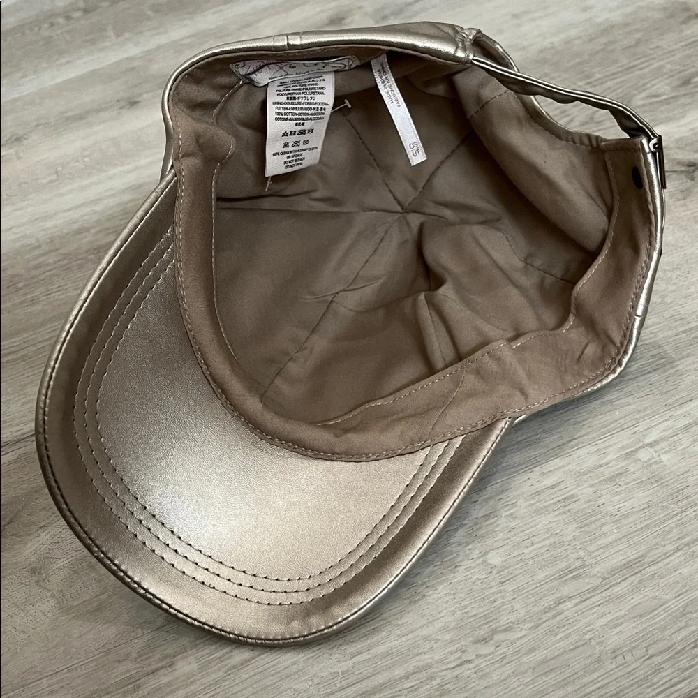 Free People Gramercy Vegan Leather Baseball Hat Cap Adjustable Strap Bundle of 2